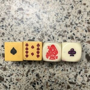 4 1950 Poker Americano Dice